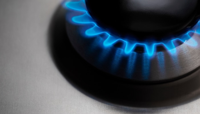 Gas Burner On Stovetop Gas Burner On Stovetop